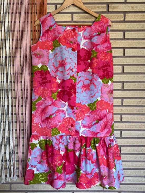 Vintage Dresses & Skirts - 70's Floral Shift Dress - NEW - Size 8 - 10 - Summer Shift - Floral Summer Dress
